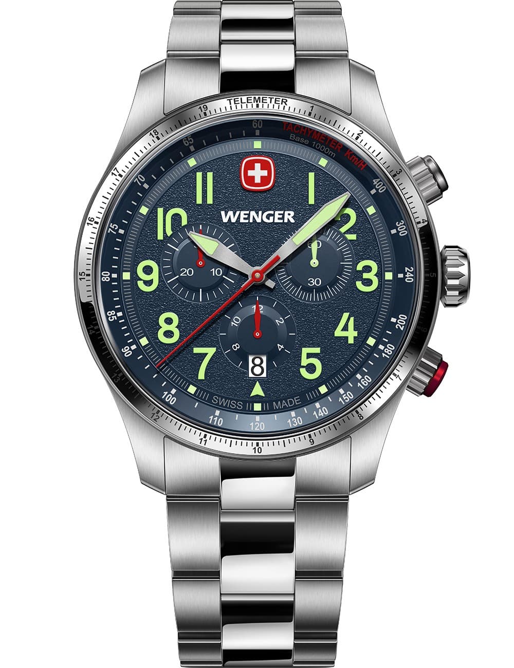 Wenger 01.0543.112 Herrenuhr Terragraph Chrono 43mm 10ATM