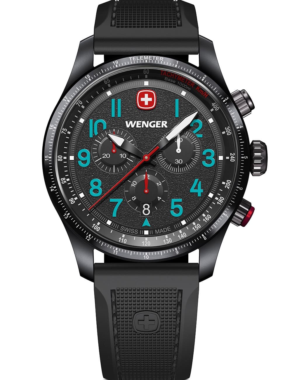 Wenger 01.0543.116 Herrenuhr Terragraph Chrono 43mm 10ATM