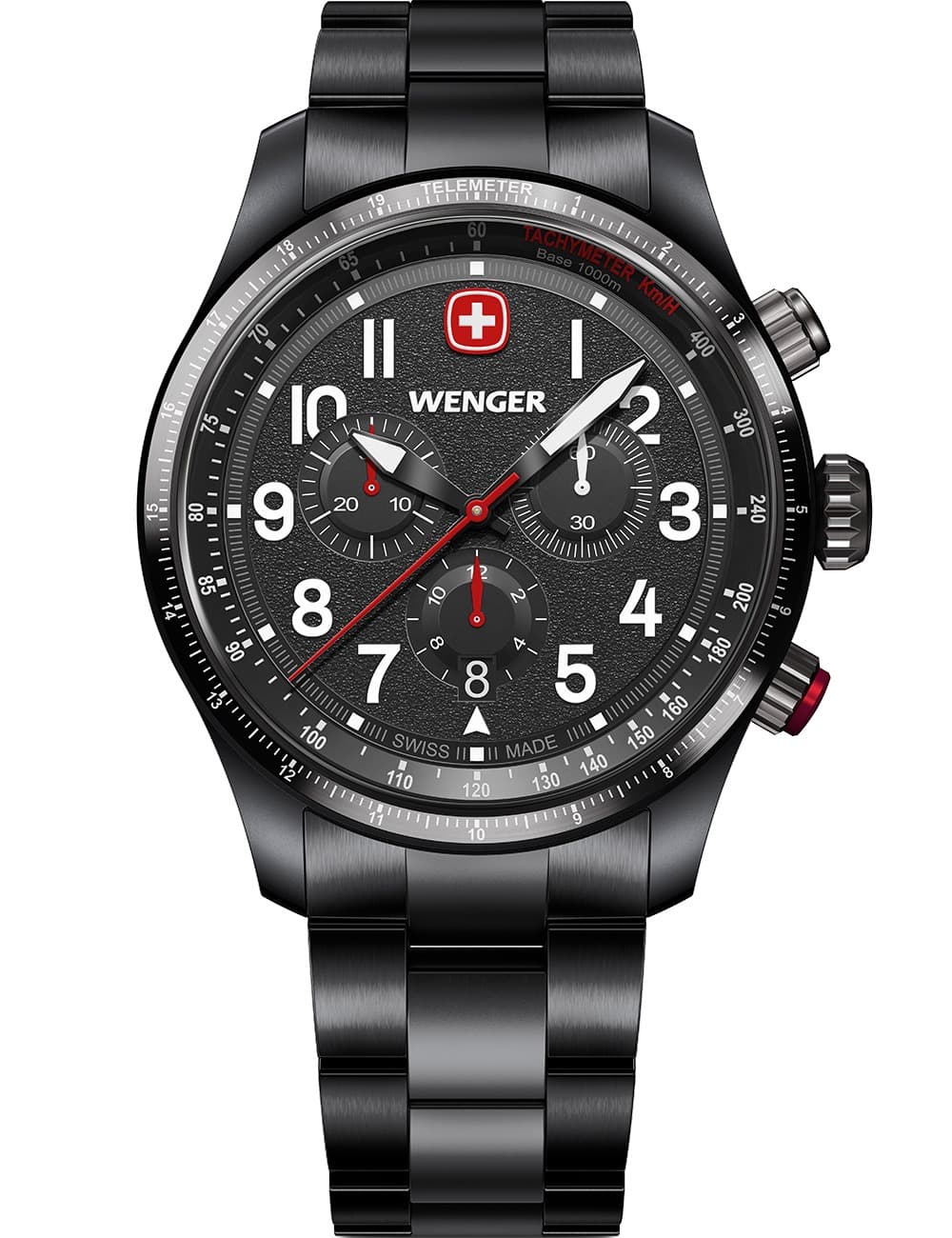 Wenger 01.0543.117 Herrenuhr Terragraph Chrono 43mm 10ATM