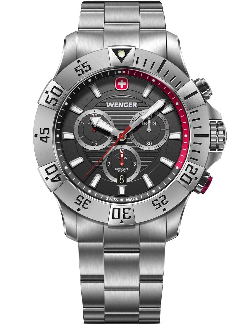 Wenger 01.0643.123 Herrenuhr Seaforce Chronograph 43mm 20ATM