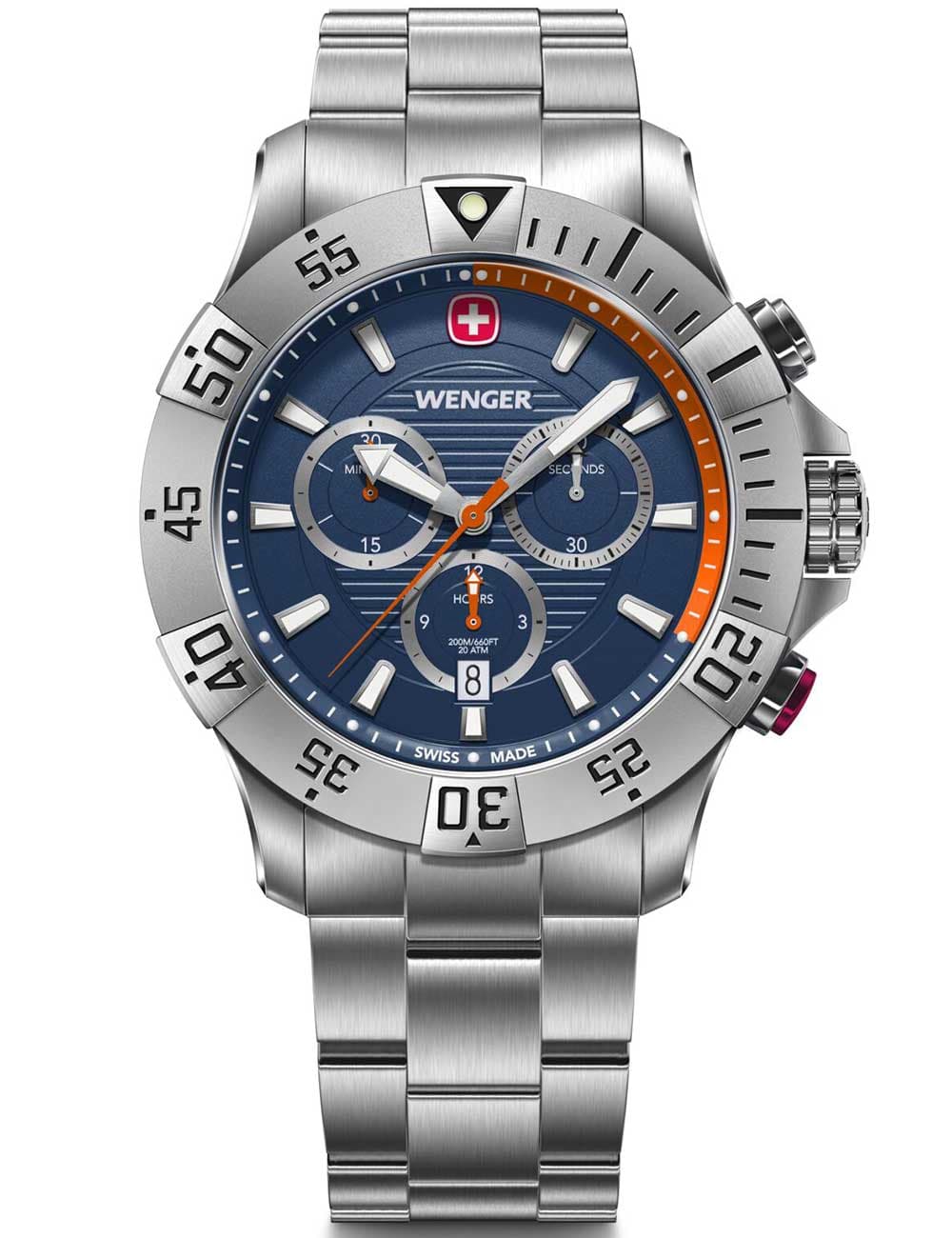 Wenger 01.0643.125 Herrenuhr Seaforce Chronograph 43mm 20ATM