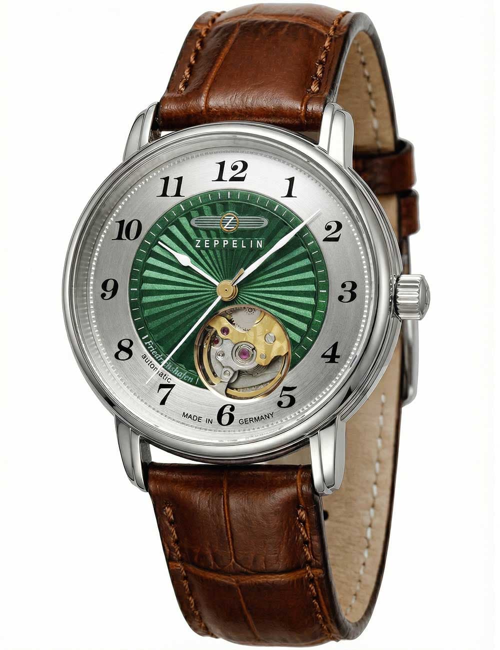 Zeppelin 8567-2 Unisex Friedrichshafen Open Heart Automatik 36mm 5ATM