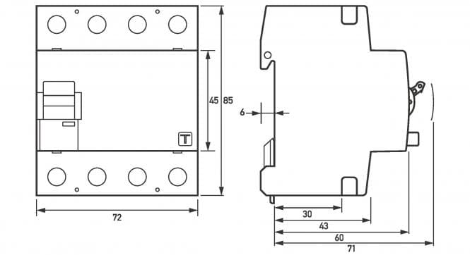 DOEP Fi-Schutzschalter DFS4-040-4/0,03-F Mischfrequenzsens. Typ F 09134820
