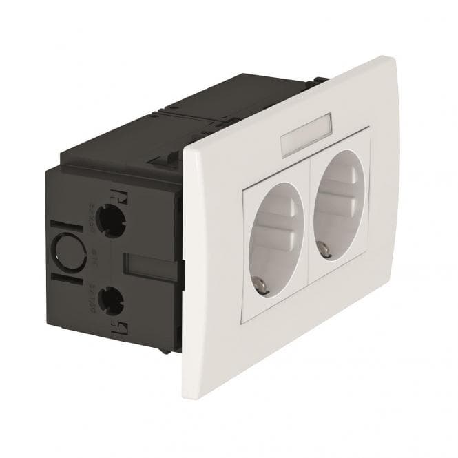 OBO SDE-RW D0RW2B Steckdoseneinheit Modul 45 2f 84x140x59mm PC rws 6119427