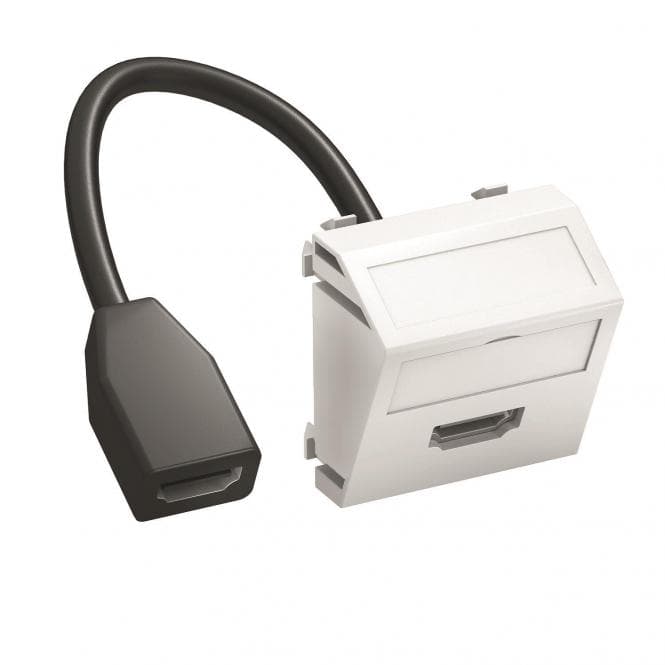 OBO MTS-HD F RW1 Multimediaträger HDMI m Kabel Buchse-Buchse 45x45mm rws 6104838