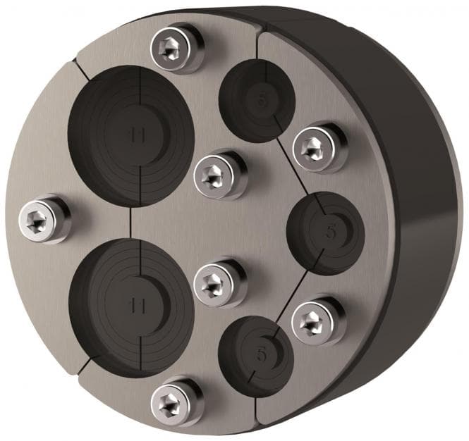 HAUF Ringraumdichtung für 5 Kabel HRD 100-SG-2/8-30- 3/4-16,5