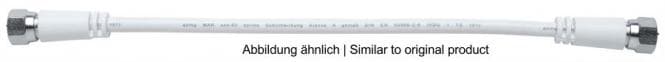 AXING F-Patch-Kabel 0,50m ws MAK 50-80 axiale Stecker 2fach geschirmt Vodafone (Inhalt 10 Stück)