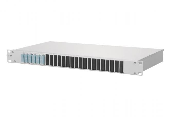 Metz OpDAT fix 6xSC-D OM3 150255BA06-E Keramik aqua bestückt 19z 1HE Spleißbox