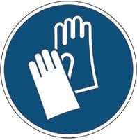 HEIN 23286 Gebotsschild Handschutz benutzen ASR/ISO Kunststoff Ø 200mm (Inhalt 1 Stück)
