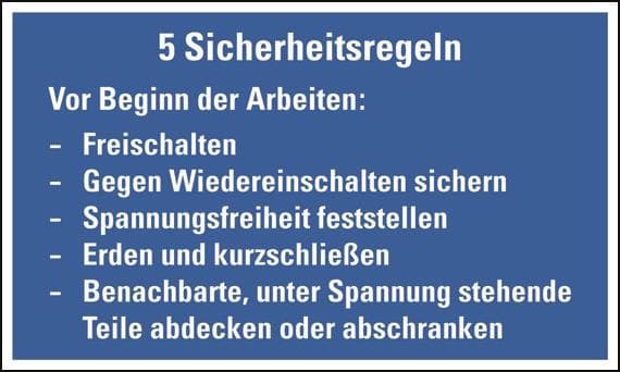 HEIN 175269 Hinweisschild 5 HEIN_175269 Sicherheits-regeln Folie 300x200mm