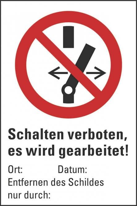 HEIN 183107 Verbots- HEIN_183107 Kombischild Schalten verboten ASR