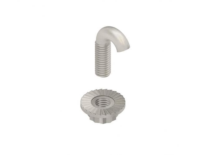 Niedax GRSM6V Hakenschraube GRSM 6 V ** Gewinde M6 m.verzahnter Flanschmutter (Inhalt 50 Stück)