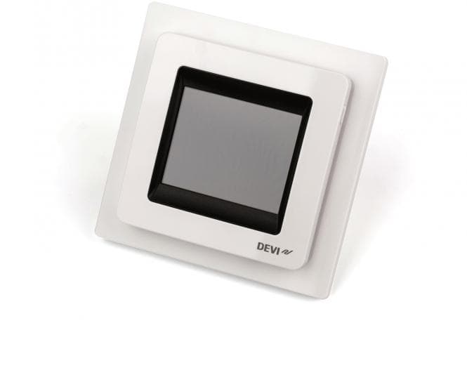 DEVI DEVIreg Touch polarweiß 140F1071 UP Uhren-Thermostat 16A, 230V mit Rahmen