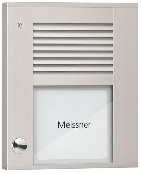 TCS Audio Außenstation PDS PDS01-EN/04 1 Taste 1-reihig AP silber