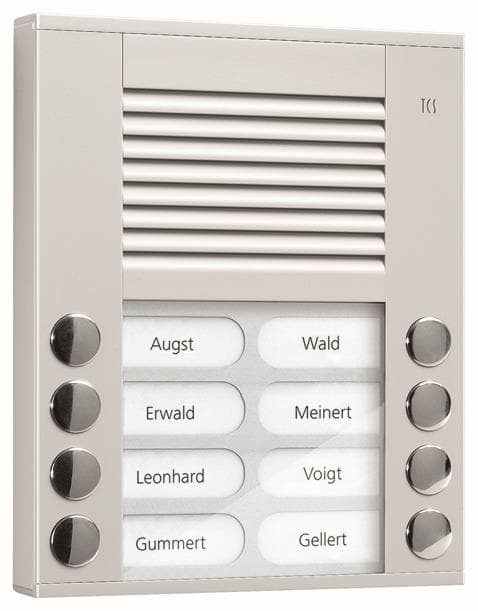 TCS Audio Außenstation PES PES08-EN/04 8 Tasten 2-reihig AP silber