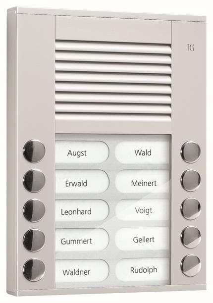 TCS Audio Außenstation PES PES10-EN/04 10 Tasten 2-reihig AP silber