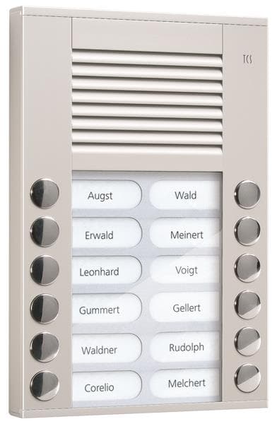 TCS Audio Außenstation PES PES12-EN/04 12 Tasten 2-reihig AP silber