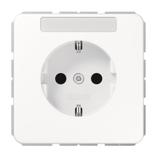 JG SCHUKO Steckdose CD1520NAWW m. Schriftf. Weiss