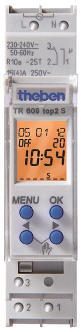 THEB Zeitschaltuhr digital TR608top2S 24H/7T mit Gangreserve 1TE 1K 56SP