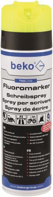 Beko TecLine Fluoromarker 29429500 Schreibspray 500 ml leuchtgelb