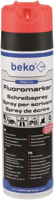 Beko TecLine Fluoromarker 29459500 Schreibspray 500 ml leuchtrot