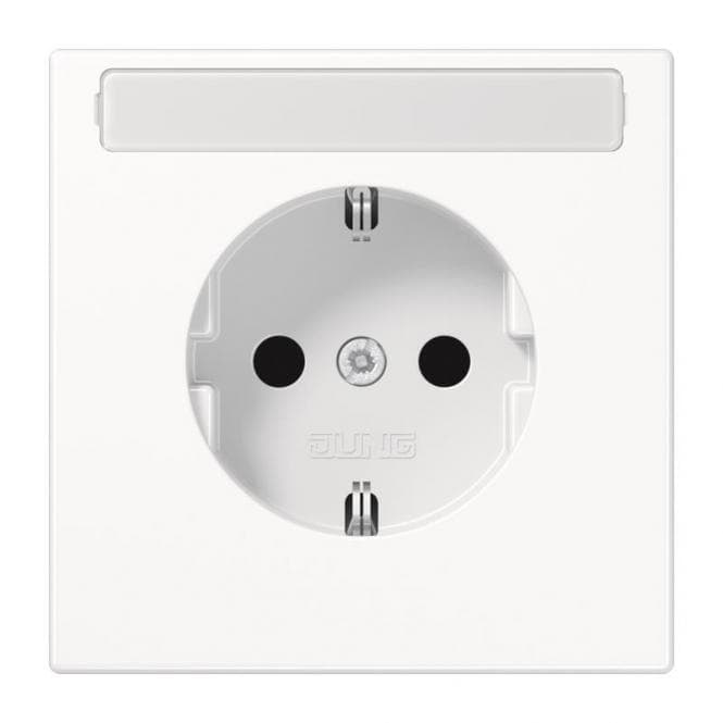 JG SCHUKO Steckdose LS1520NAWW m- Schriftf. Serie LS alpinweiss