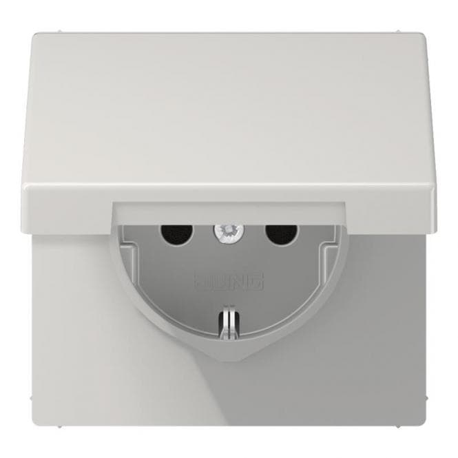 JG SCHUKO Steckdose LS1520KLLG m.Klappd.16A 250V LS lichtgrau