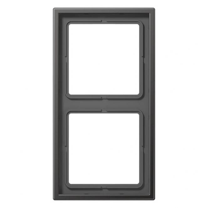 JG Rahmen 2fach AL2982D Aluminium