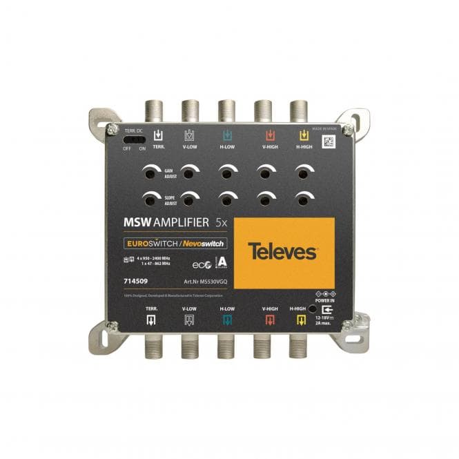 Televes 5-fach Verstärker 30dB MS530VGQ f.MS NEVO o.NT 714509