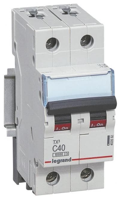 Legrand 403387 TX3 LS-Schalter B 16A 2-polig 6kA 400VAC 2TE