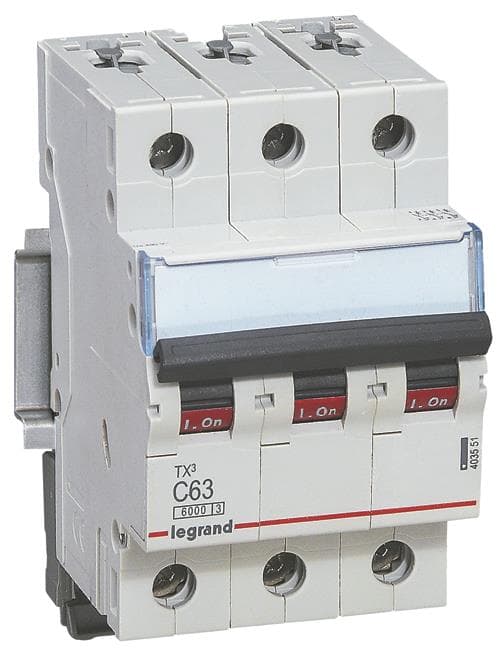 Legrand 403400 TX3 LS-Schalter B 10A 3-polig 6kA 400VAC 3TE