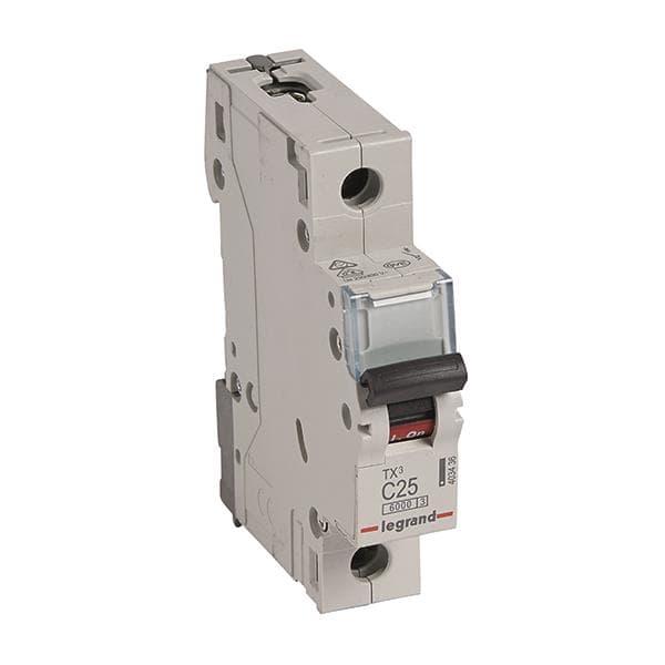 Legrand 403436 TX3 LS-Schalter C 25A 1-polig 6kA 230/400VAC 1TE