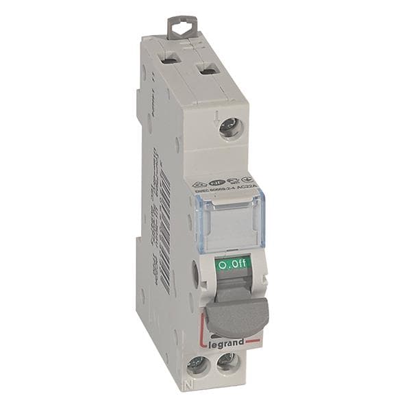 Legrand 406404 DX3 Lasttrennschalter 1p 20A 250VAC beleuchtet Kategorie AC-22A
