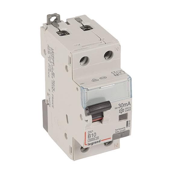 Legrand 410963 DX3 Fi/LS-Schalter B 10A 1P+N 6kA 30mA Typ A 230VAC 2TE