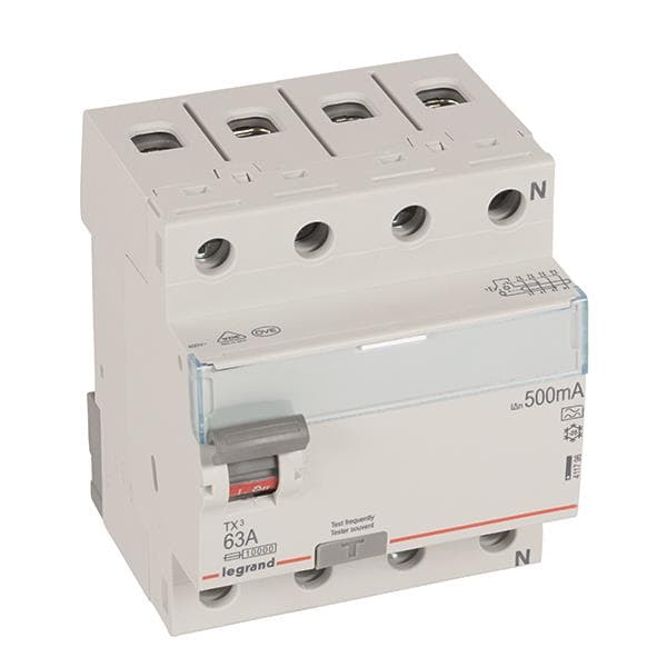 Legrand 411796 TX3 Fi-Schalter 63A 4-polig 500mA Typ A 400VAC 4TE
