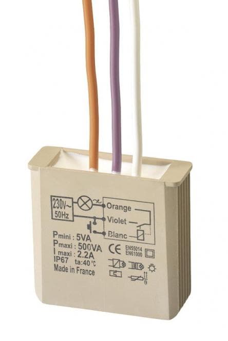 Grothe Dimmer UP Ansteuerung via MTV500E Taster 3-500W 230V 110mmx 1m 36x36x12mm