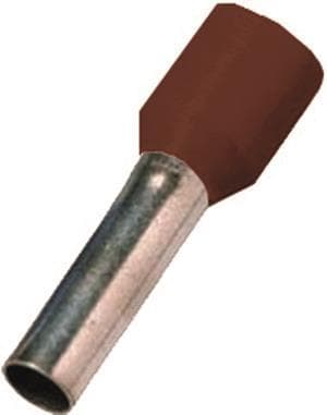 Intercable ICIAE1018BR Aderendhülse DIN46228T4 10qmm 18mm verzinnt braun (Inhalt 100 Stück)