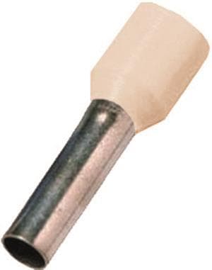 Intercable ICIAE1618ELF Aderendhülse DIN46228T4 16qmm 18mm verz. elfenbein (Inhalt 100 Stück)
