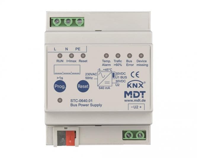 MDT STC-0640.01 Busspannungsversorgung 640mA 4TE REG m.Diagnosefunktion