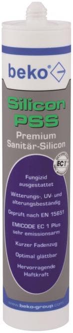 Beko Silicon PSS 310ml 22510001 transparent Premium-Sanitär-Silicon (Inhalt 20 Stück)
