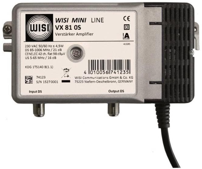 WISI Hausanschlussverstärker VX810S 1GHz nach KDG 1TS140 21dB