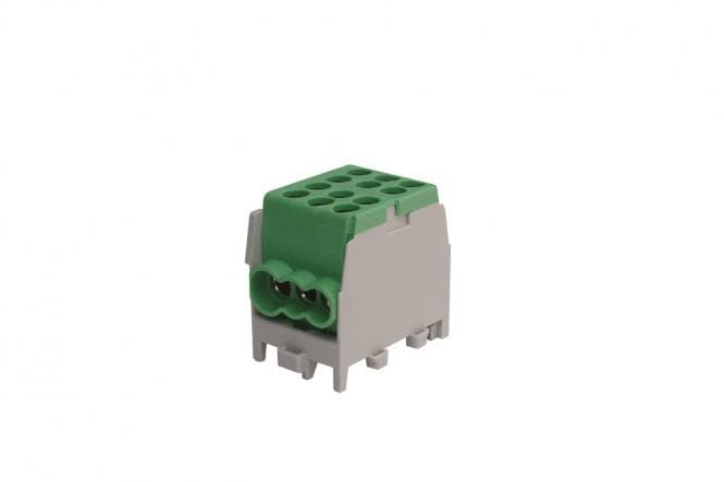Pollmann Hauptleitungsabzweigklemme grün 25/16mm² 1-pol 2Ein/4Aus 2080170
