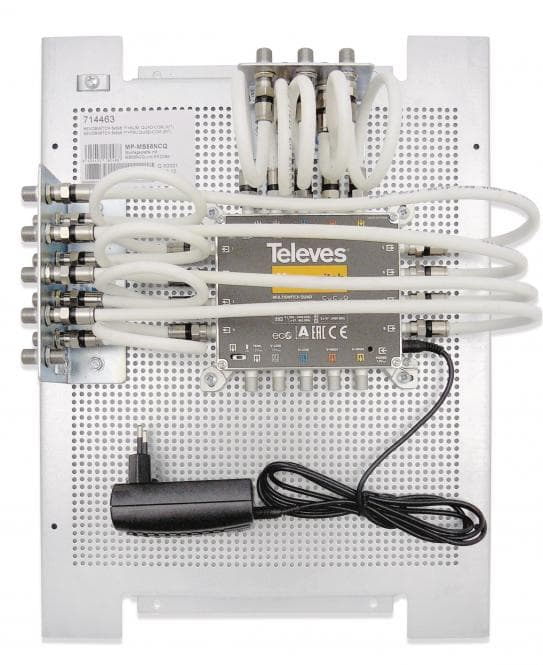 Televes Montageplatte MP-MS58NCQ m.NEVO Multischalter 5in8 714463