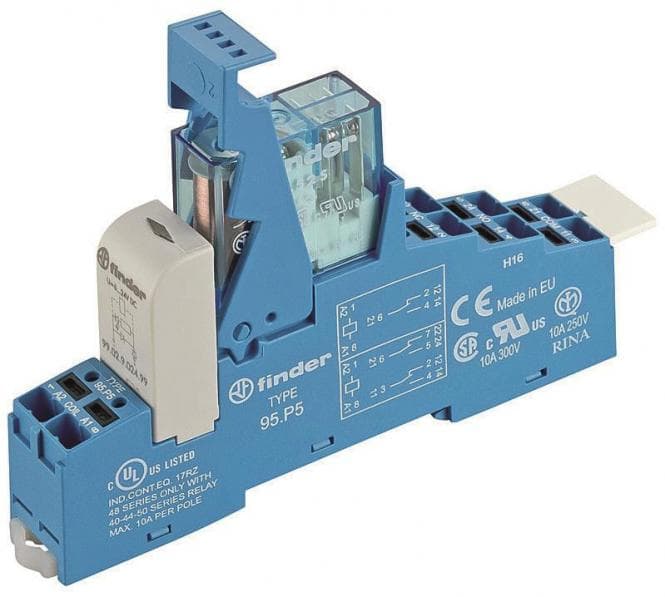 Finder Koppelrelais 48.P5.7.024.0050 2W 8A 24VDC