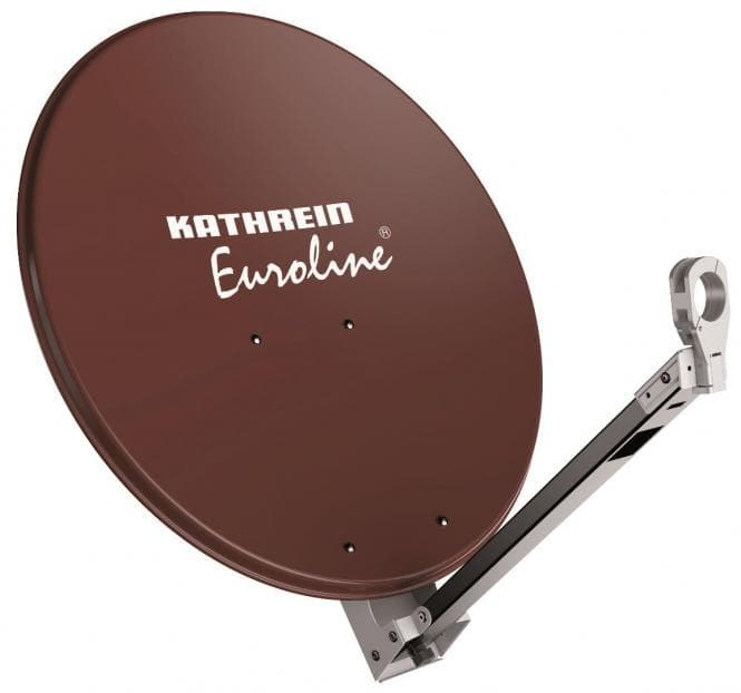 KATH Offset-Parabol-Spiegel KEA 850/R 85cm Alurefl. Metall-Rückenteil rotbraun