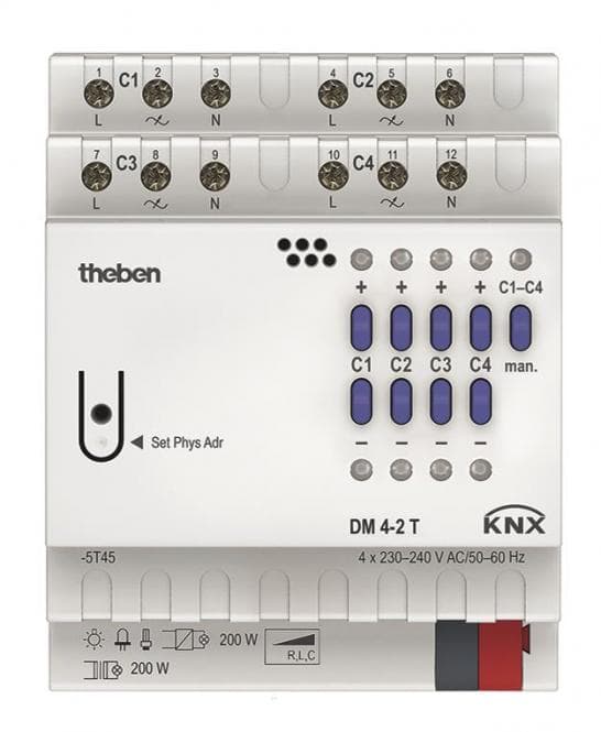 THEB KNX Dimmaktor DM 4-2 T KNX 4-fach