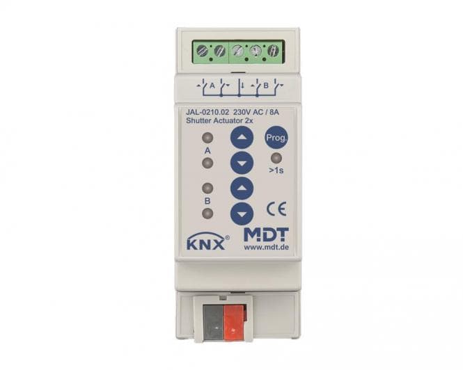 MDT JAL-0210.02 Jalousieaktor 2fach 2TE REG 10A 230VAC