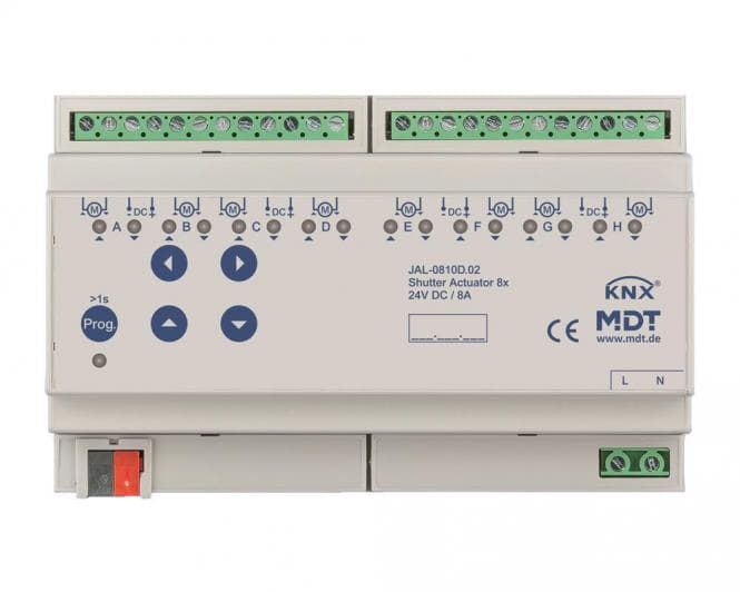 MDT JAL-0810D.02 Jalousieaktor 8fach 8TE REG 24VDC 8A