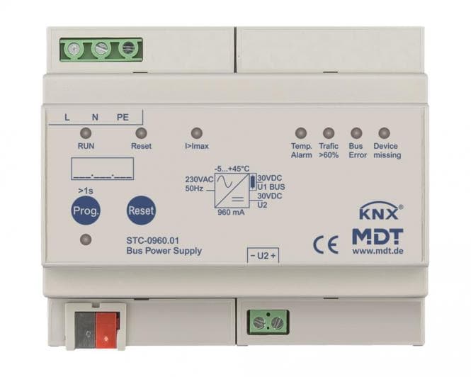 MDT STC-0960.01 Busspannungsversorgung 960mA 6TE REG m.Diagnosefunktion