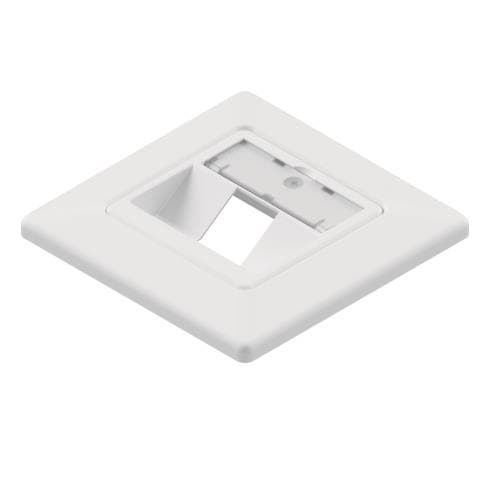 EasyLan Modulaufnahme SL leer mit Zentralplatte+Rahmen 1fach RAL9010